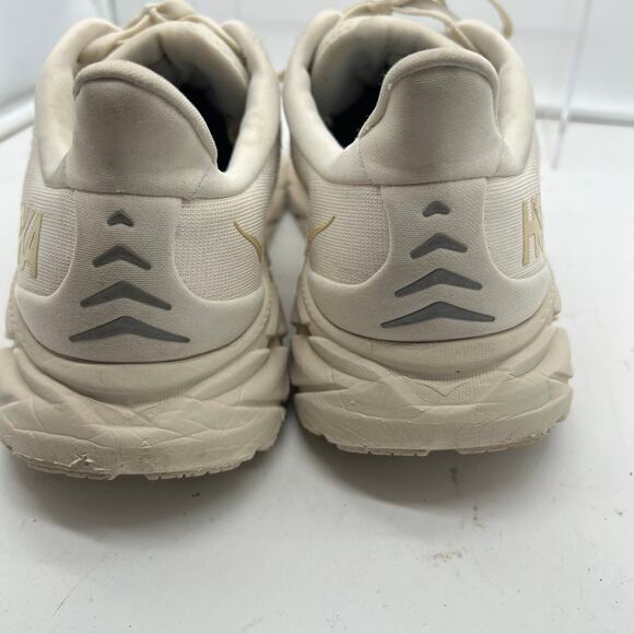 Hoka Shoes Womens 10.5 Clifton 8 Beige Running Sneakers - Picture 5 of 9